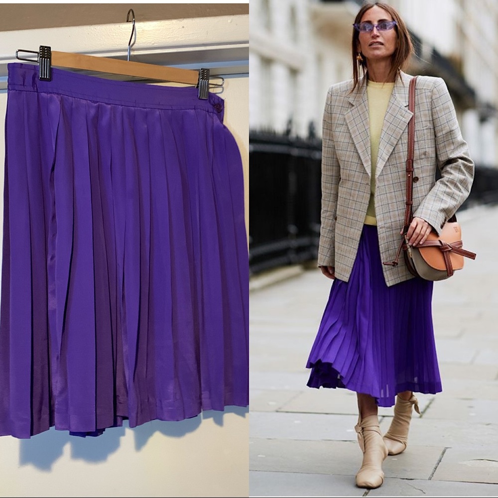 Vintage Purple Pleated Skirt 💜